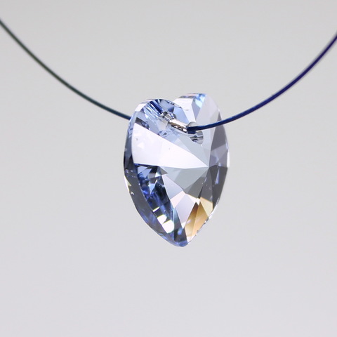 6228 Подвеска Сваровски Сердечко Light Sapphire (14,4х14 мм)