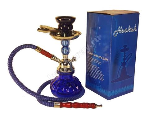 Мини кальян Hookah синий 25 см