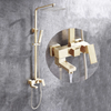 Abber Daheim AF8216GL Душевая стойка с изливом, золото матовое, цвет: золото матовое