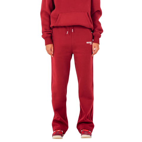 Retro Print Jogging Pants Bordeaux