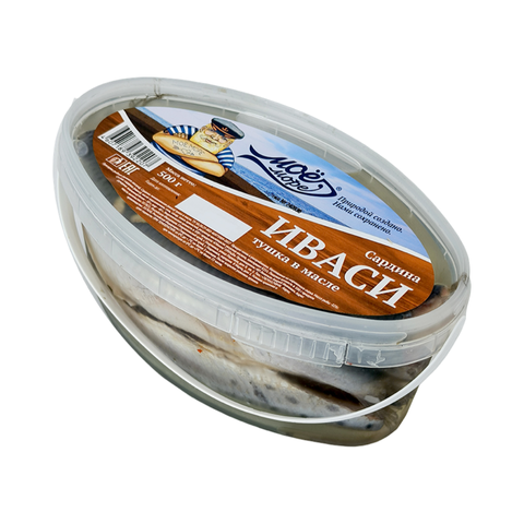 Сардина Иваси (тушка) в масле 500г (лодочка) 1/15