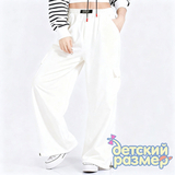 Брюки-карго из футера (кулиска внизу)