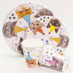 Тарелки, Котики, 18 см, 6 шт.