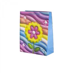 
          Пакет подарочный бумажный Alingar, (М) 18х23х10 см, вертикальный, "Объемный цветок", мат. ламинация, эфффект 3D, ассорти