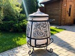 Тандыр Феникс + термодатчик, крышка на петлях (Казань)