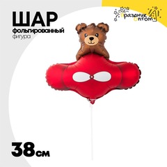
          Шар Фольгированный Мишка в самолете красном (Красный)
