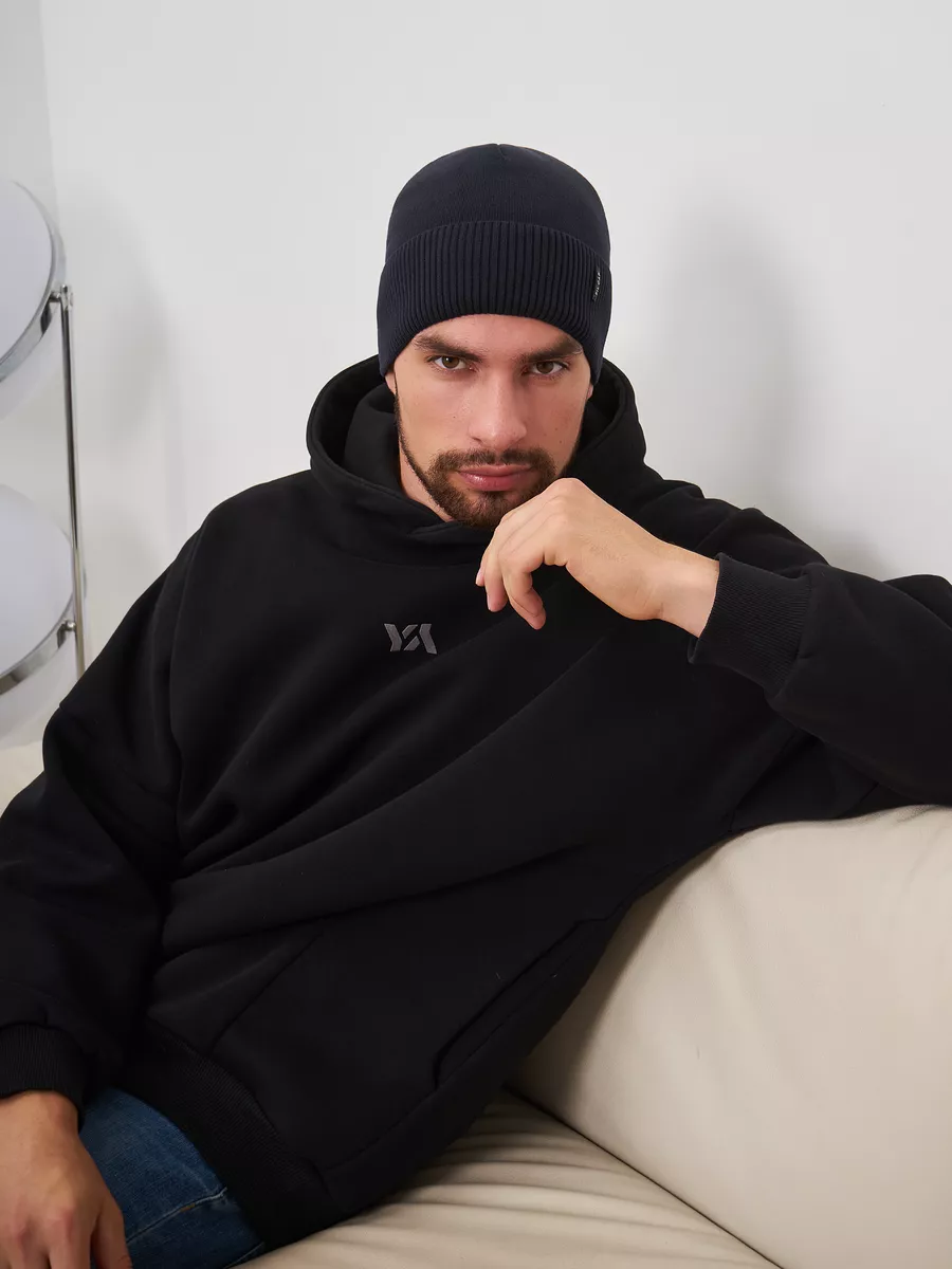 Шапка бини зимняя весенняя с флисом