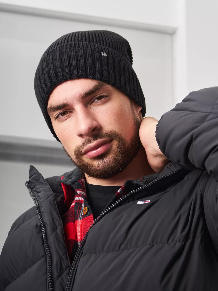 Шапка бини зимняя весенняя с флисом