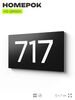 Номер на дверь 717, табличка на дверь для офиса, квартиры, кабинета, аудитории, склада, черная 120х70 мм, Айдентика Технолоджи