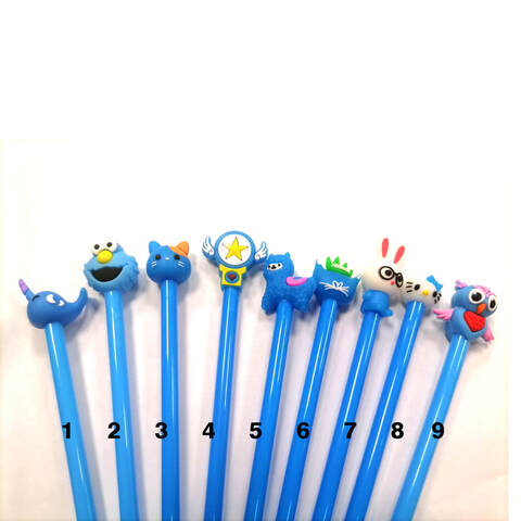 Гелевые ручки голубые