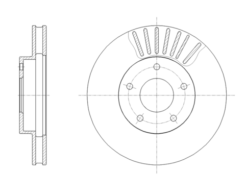 Диск тормозной вентилируемый G-brake  GR-20834