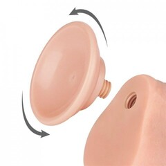 Реалистичный фаллоимитатор двухслойный Sliding Skin (18,3*3,5 см.) телесный цвет