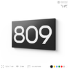 Номер на дверь 809, табличка на дверь для офиса, квартиры, кабинета, аудитории, склада, черная 120х70 мм, Айдентика Технолоджи