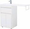 Aquanet 239204 Тумба с раковиной Токио 110 L напольная 1 ящик 2 фасада цвет белый глянец (239204)