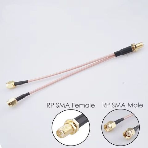 Антенный переходник-делитель (пигтейл) RP-SMA Female/2x RP-SMA male 15см