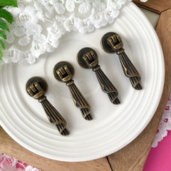 Ручка для шкатулки, бронзовая свисающая, металлическая, 6,2*2 см, набор 4 шт.