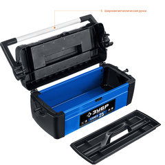 ЗУБР СОЮЗ-25, 640 x 250 x 240 мм, (25?), металлический ящик для инструментов, Профессионал (38151-25)