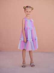 Платье для девочки Next AH9-925, Фиолетовый, Розовый