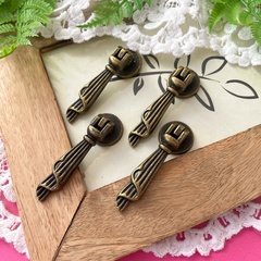 Ручка для шкатулки, бронзовая свисающая, металлическая, 6,2*2 см, набор 4 шт.