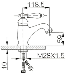 Hansen Смеситель для раковины H10077, хром