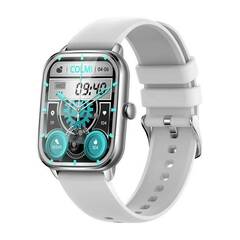 Ecosystem Colmi C61 Silver Middle Frame Grey Silicone Strap