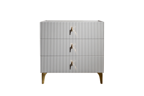 Комод с тремя ящиками 74x40x75см Garda Decor Doria белый с золотом