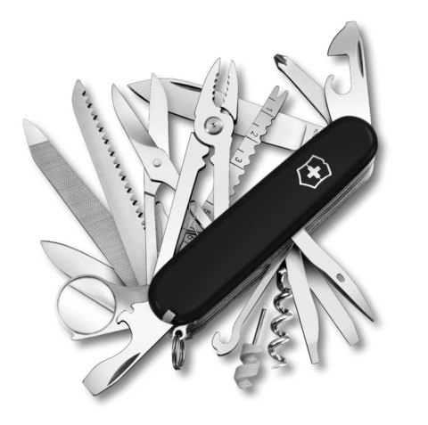 Складной многофункциональный нож Victorinox SwissChamp (1.6795.3) 91 мм., 33 функции, цвет чёрный - Wenger-Victorinox.Ru