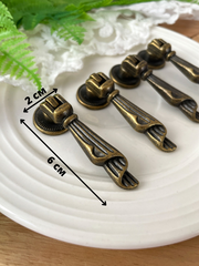 Ручка для шкатулки, бронзовая свисающая, металлическая, 6,2*2 см, набор 4 шт.