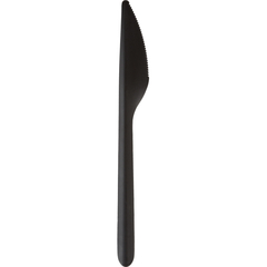 Нож одноразовый столовый 178,5 мм, черный. ПП, 1000шт/кор (4031)