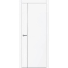 Купить Межкомнатная дверь экошпон Tamburat 4105 аляска кромка алюминиевая матовая глухая