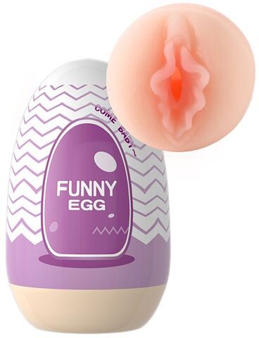 Мастурбатор-вагина Funny Egg в форме яйца - Eroticon 92373-4