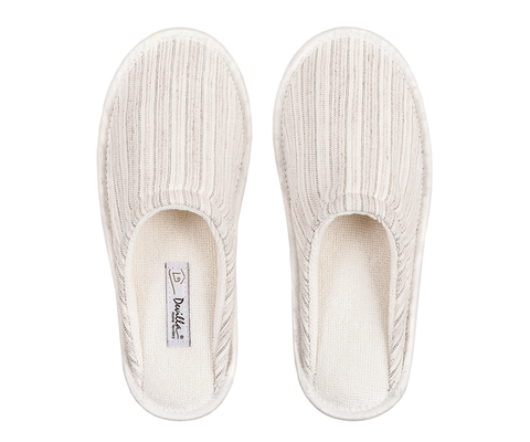 Домашние тапочки Devilla Stripes белый-натуральный