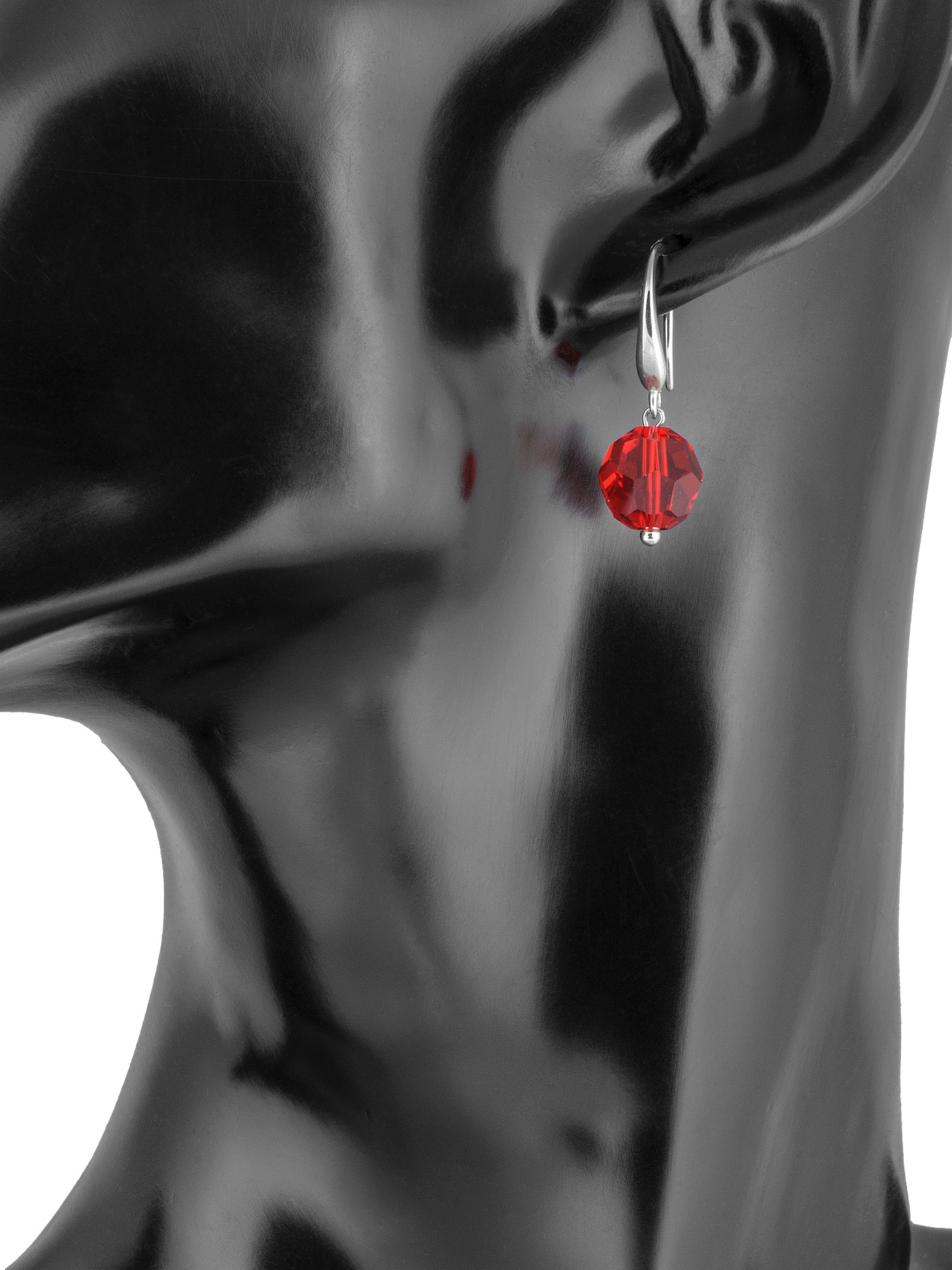 Серебряные серьги с кристаллами Swarovski Light Siam
