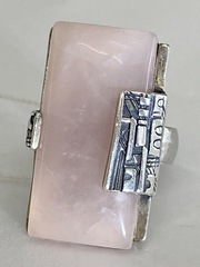Роз.кварц 28 (кольцо из серебра)