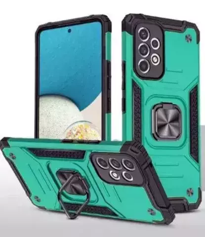 Противоударный чехол Strong Armour Case с кольцом для Samsung Galaxy A53 (Зеленый)