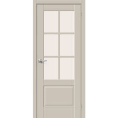 Купить Межкомнатная дверь ПЭТ Прима-13.0.1 Cream Silk остеклённая
