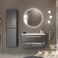 Cezares ECO-750-2C-SO-GR-P Тумба под раковину подвесная с двумя выкатными ящиками 89,8х47,2х50 фото