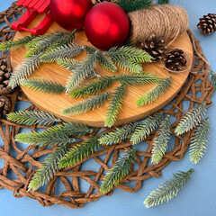Еловые лапки искусственные, МИНИ, ПАТИНА цвет, декор зимний, рождественский, 5,5-6 см, набор 30 шт.