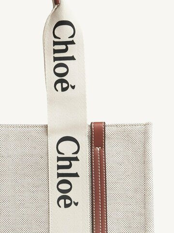 Сумка-тоут для женщин Chloé Woody бежевый