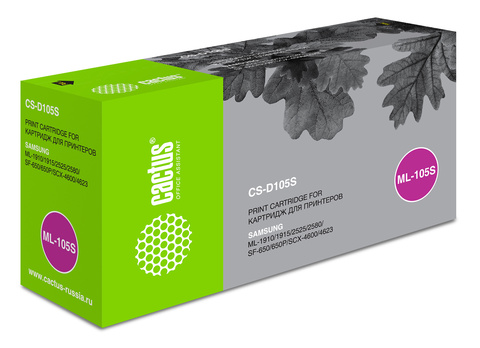 Картридж лазерный Cactus CS-D105S MLT-D105S черный (1500стр.) для Samsung ML-1910, 1915, 2525, 2580, SCX-4600, 4623, SF-650