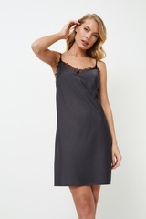 Сорочка женская на тонких бретелях ARUELLE AURORA_Графит