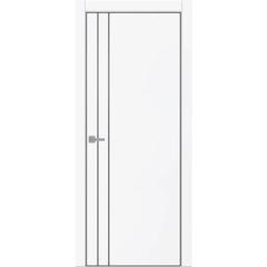 Купить Межкомнатная дверь экошпон Tamburat 4105 аляска кромка чёрная матовая глухая