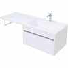 Aquanet 239218 Тумба с раковиной Токио 130 R подвесная 1 ящик цвет белый глянец (239218)