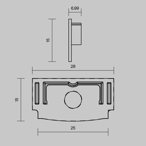 Комплект заглушек Maytoni (для профиля 61×14) 2 шт., ALM-6114-B-EC 642013