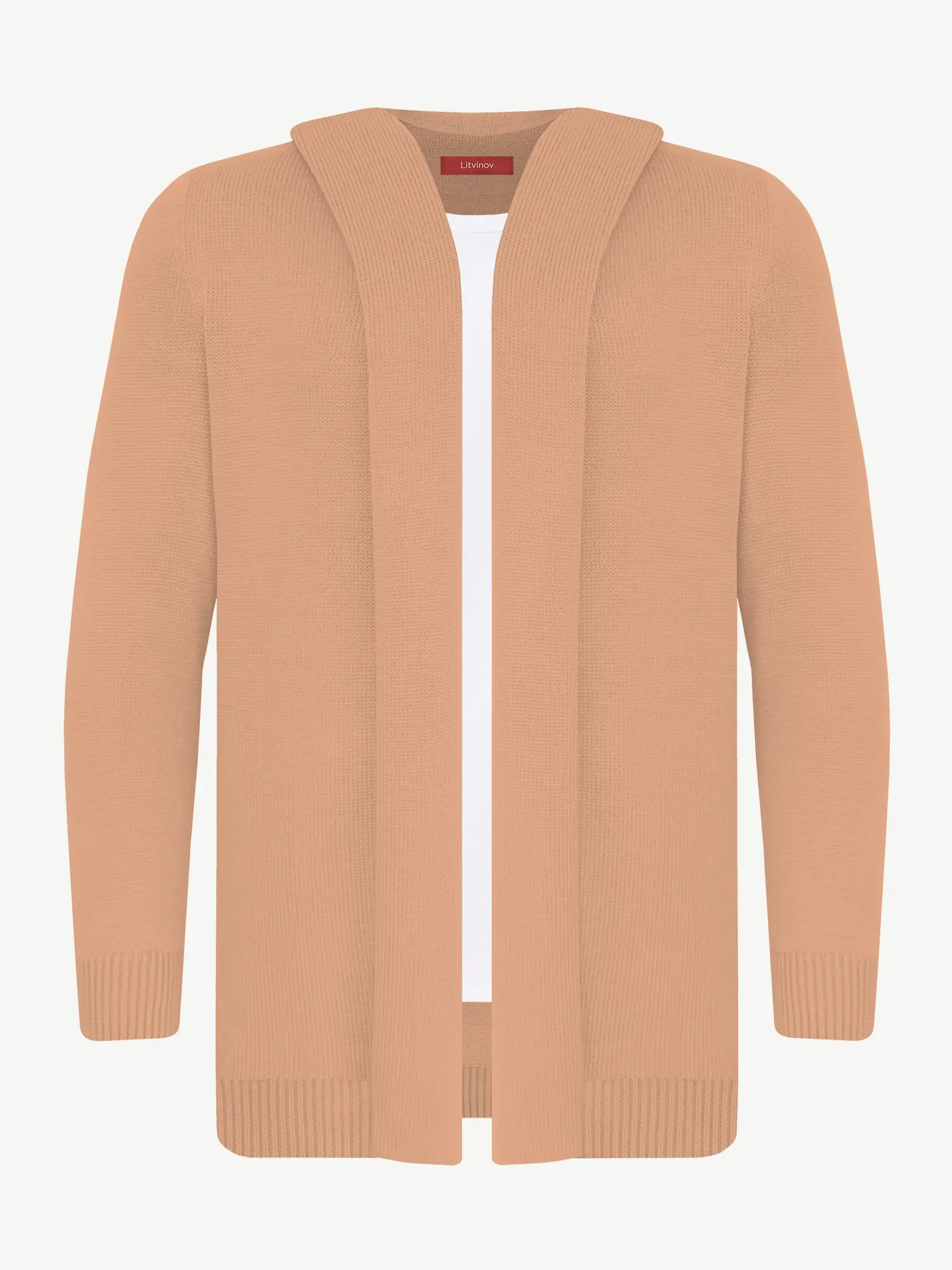 Кардиган с капюшоном из шелка