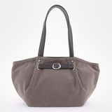 Сумка Саломея 341 эко-замша серый шоколад