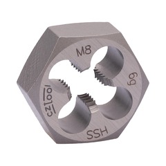 Плашка М 8,0х1,25 DIN382 (6-гранная) HSS 6g 21х9мм Bucovice(CzTool) 220080