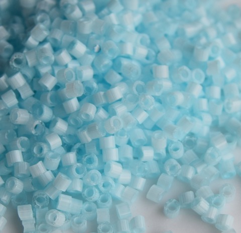 DB-1859 Бисер цилиндрический Миюки делика 11/0 /Miyuki delica 11/0 Silk Inside Dyed Frozen Blue