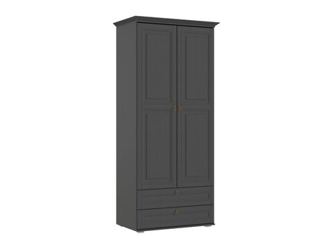 Престиж-1 (гостиная) Шкаф бельевой (Графит структурный, Графит)