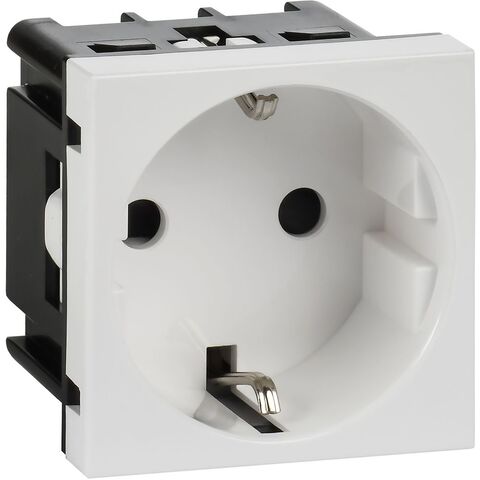 Розетка з/к з/ш в/з белая